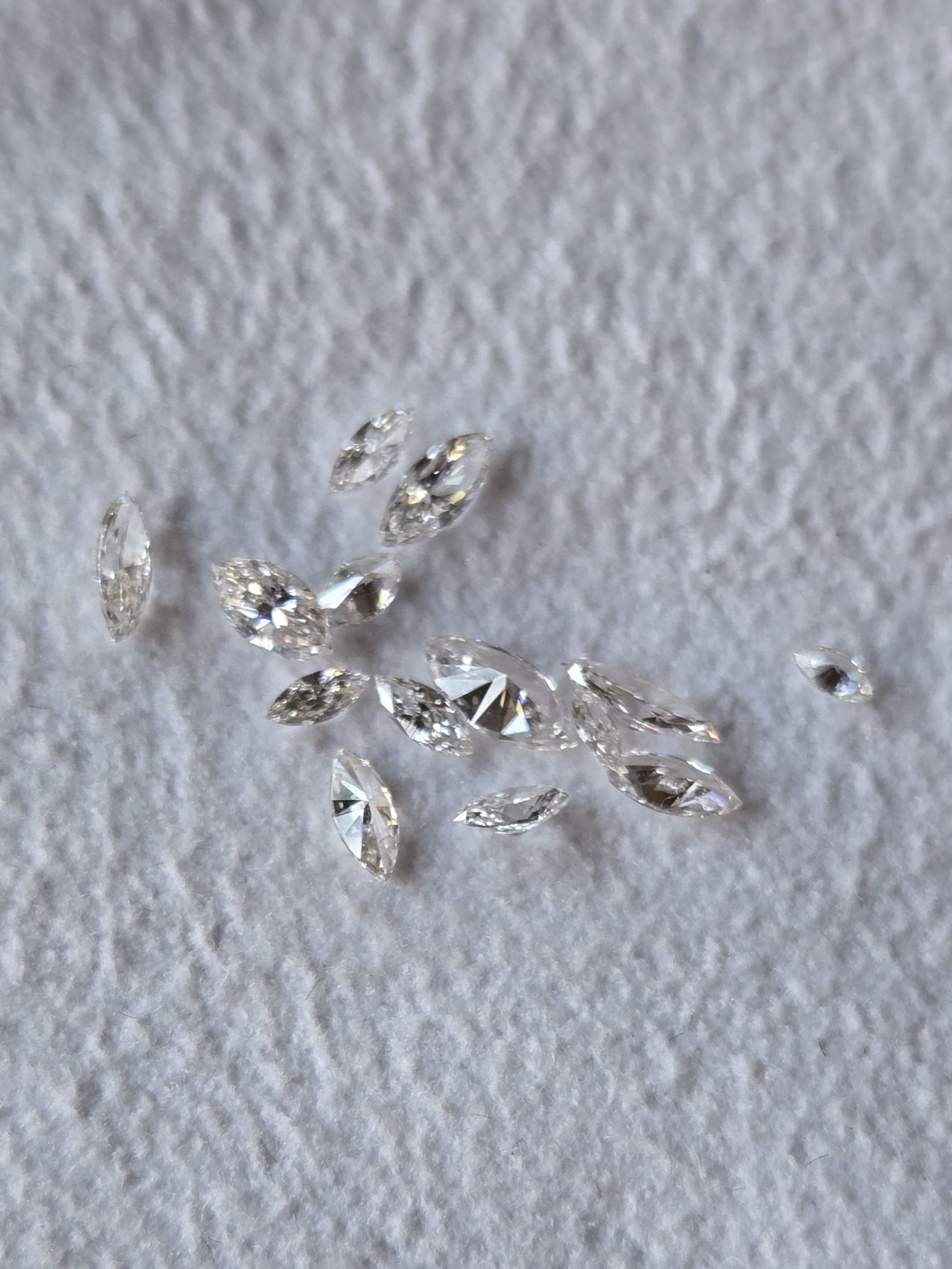 Marquise Shape Lab Grown Loose Diamonds Studio Macro Parcel View